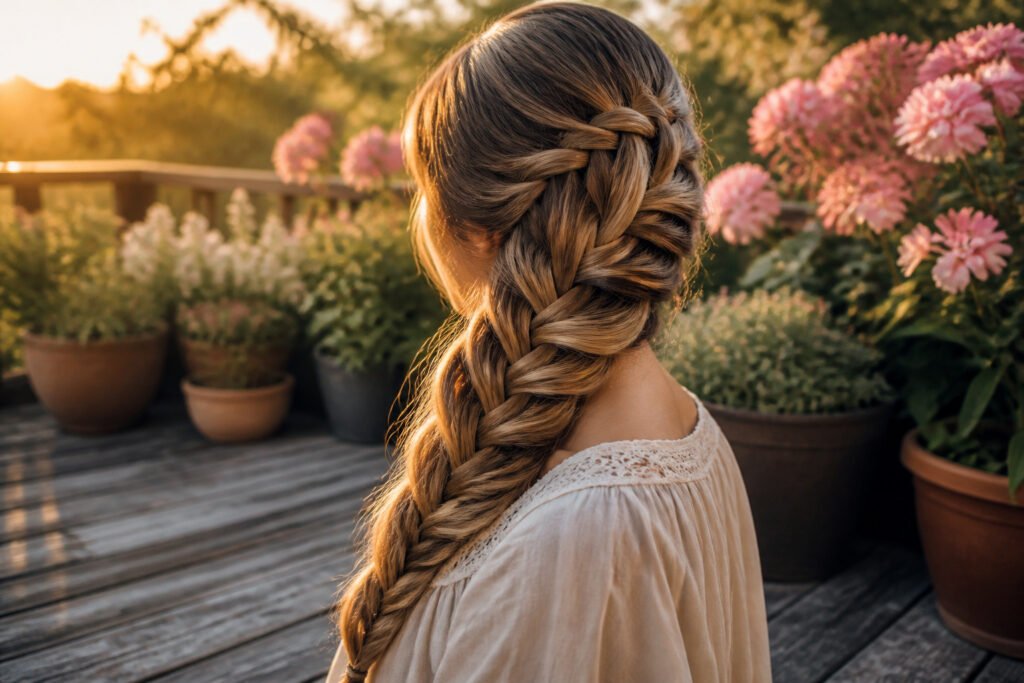 A collage of different braided hairstyles displayed together.